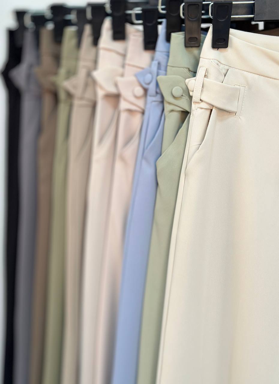 شلوار کرپ زنانه نیم بگ قد 110