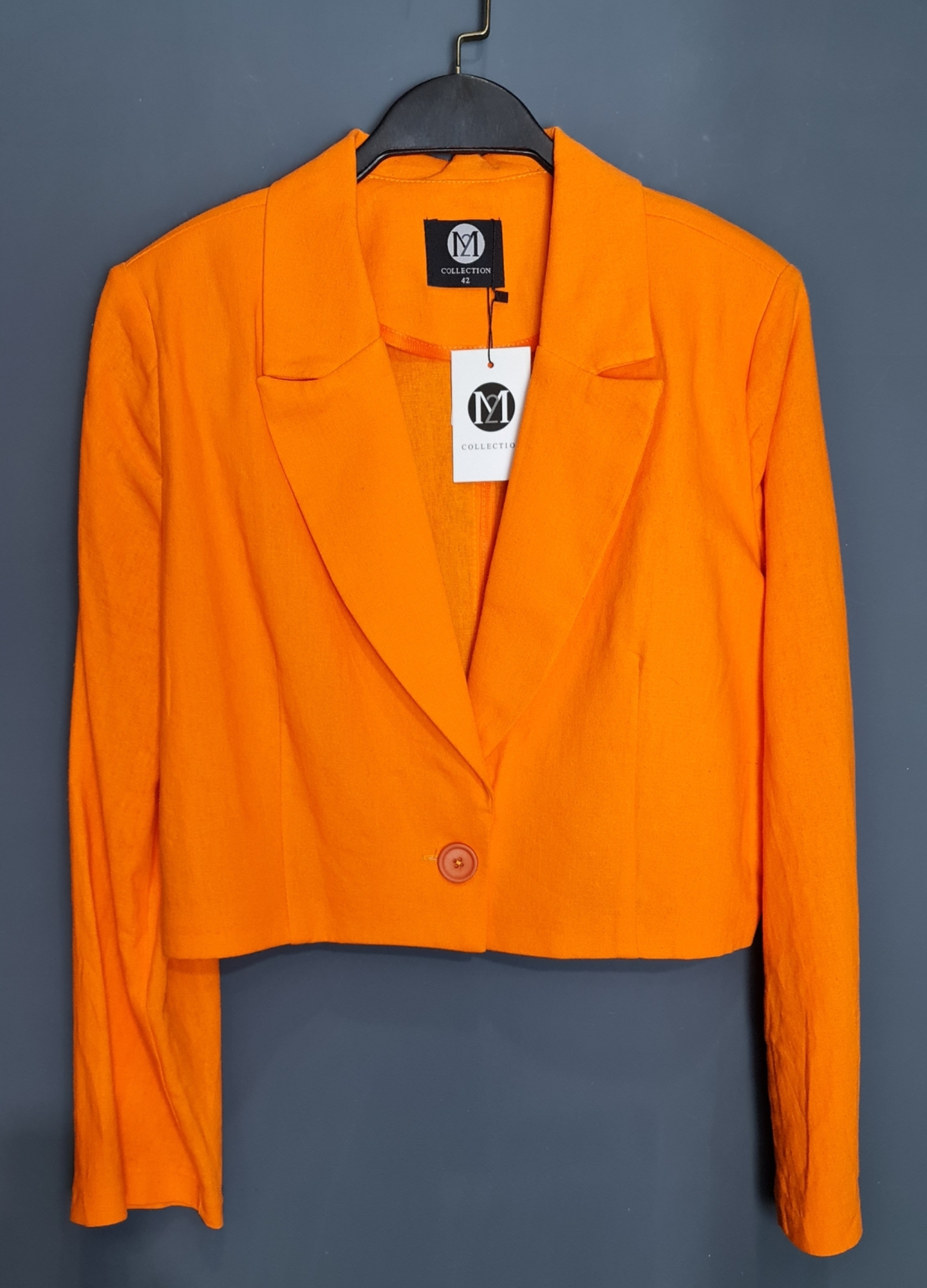 کت زنانه لینن کراپ کلاسیک