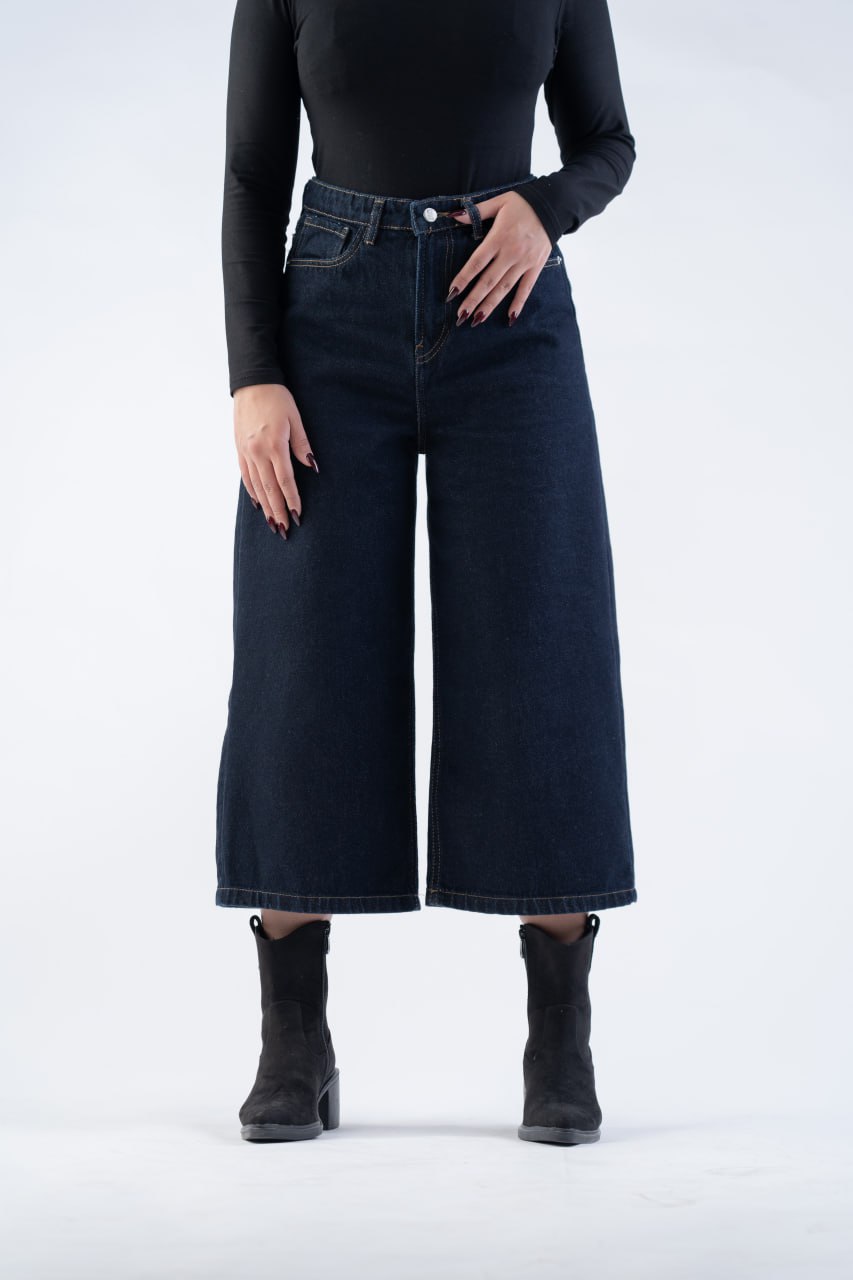 شلوار جین واید لگ قد 90